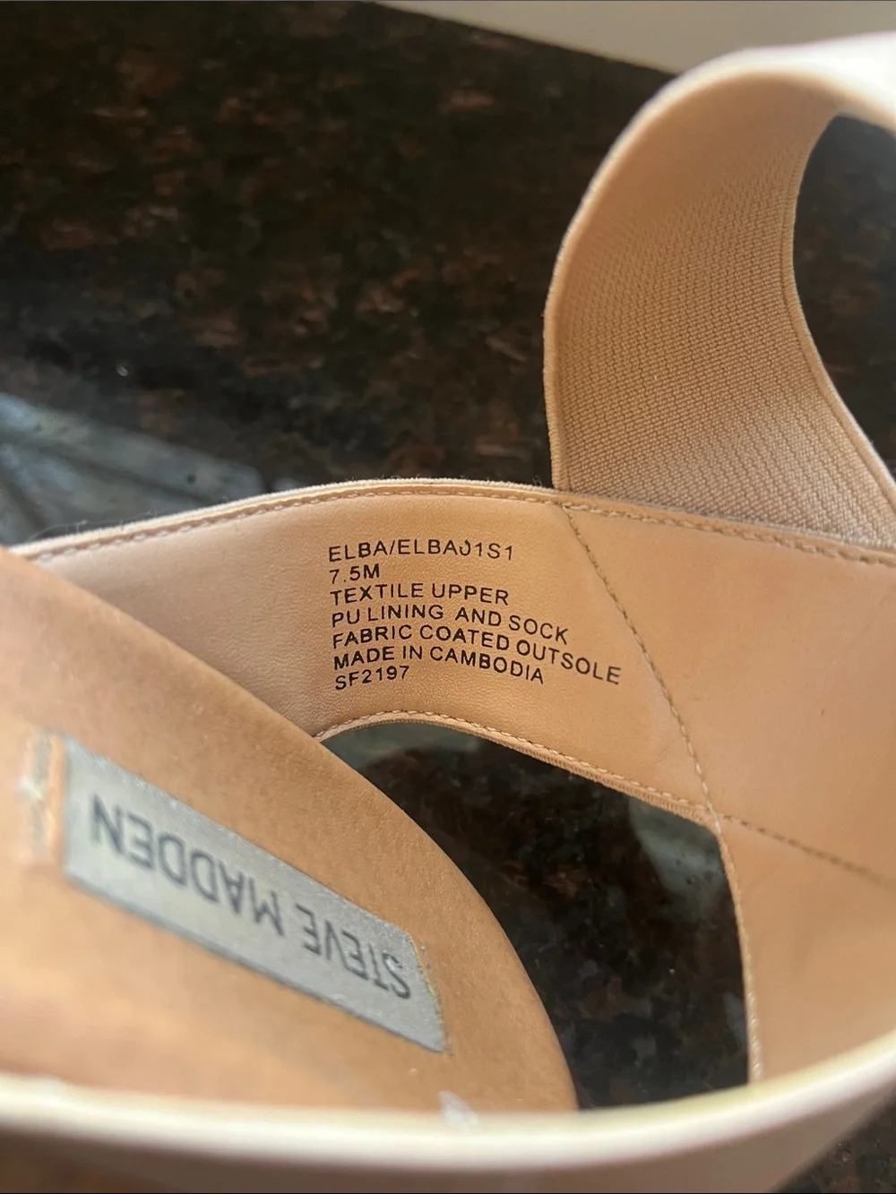 Steve Madden Neutral Beige Cork Platform Sandal with Ankle Band - Picture 3 of 9